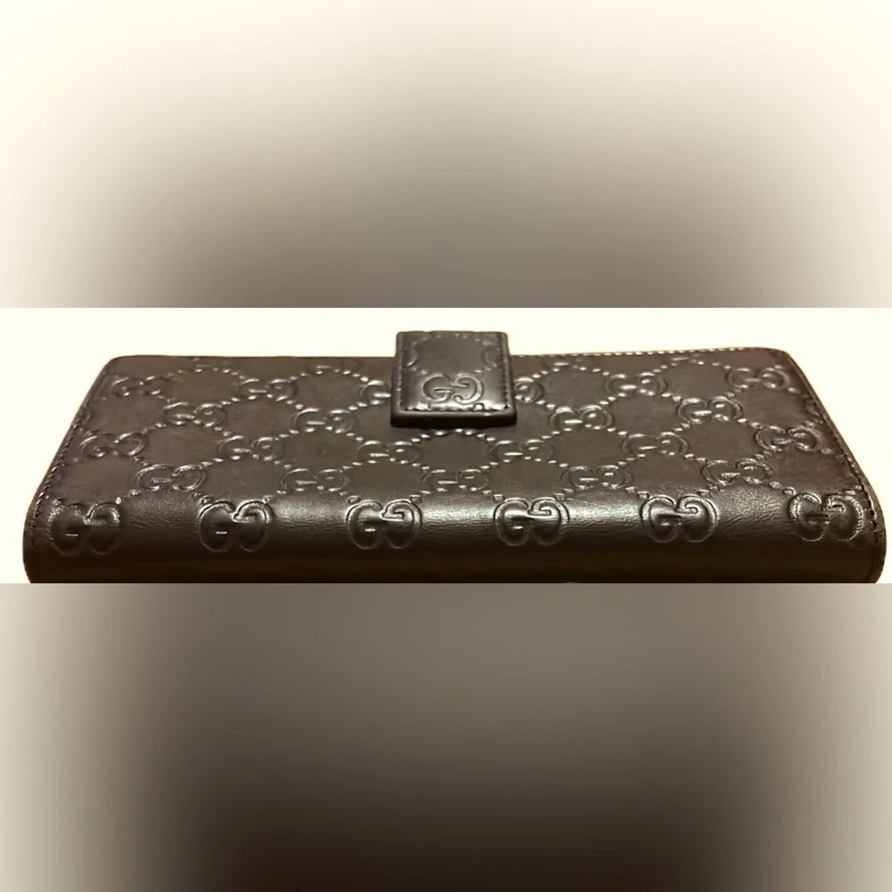 Gucci Guccissima Interlocking Leather Long Wallet, Brown - Picture 4 of 16